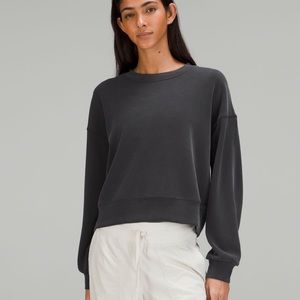 Soft stream perfectly oversized cropped crew